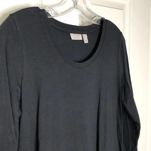 🌸NEW🌸 LOGO Black Ruffle Hem Tunic Top - Picture 3 of 8